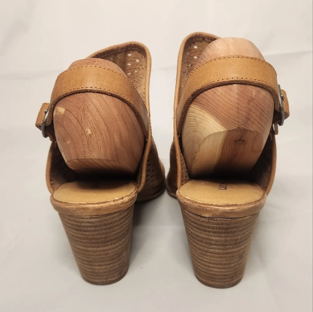 Lucky Brand Women’s 10 Hatoraa Slingback Peep Toe Sandal Heel - Picture 4 of 16